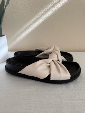 A new day Women’s Knotted Slide Sandals in Cream